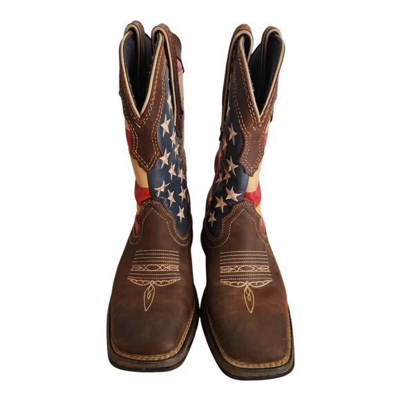 Durango Lady Rebel Patriotic American Flag Stars Stripe Pull-On Western Boot 6.5 - Picture 3 of 9